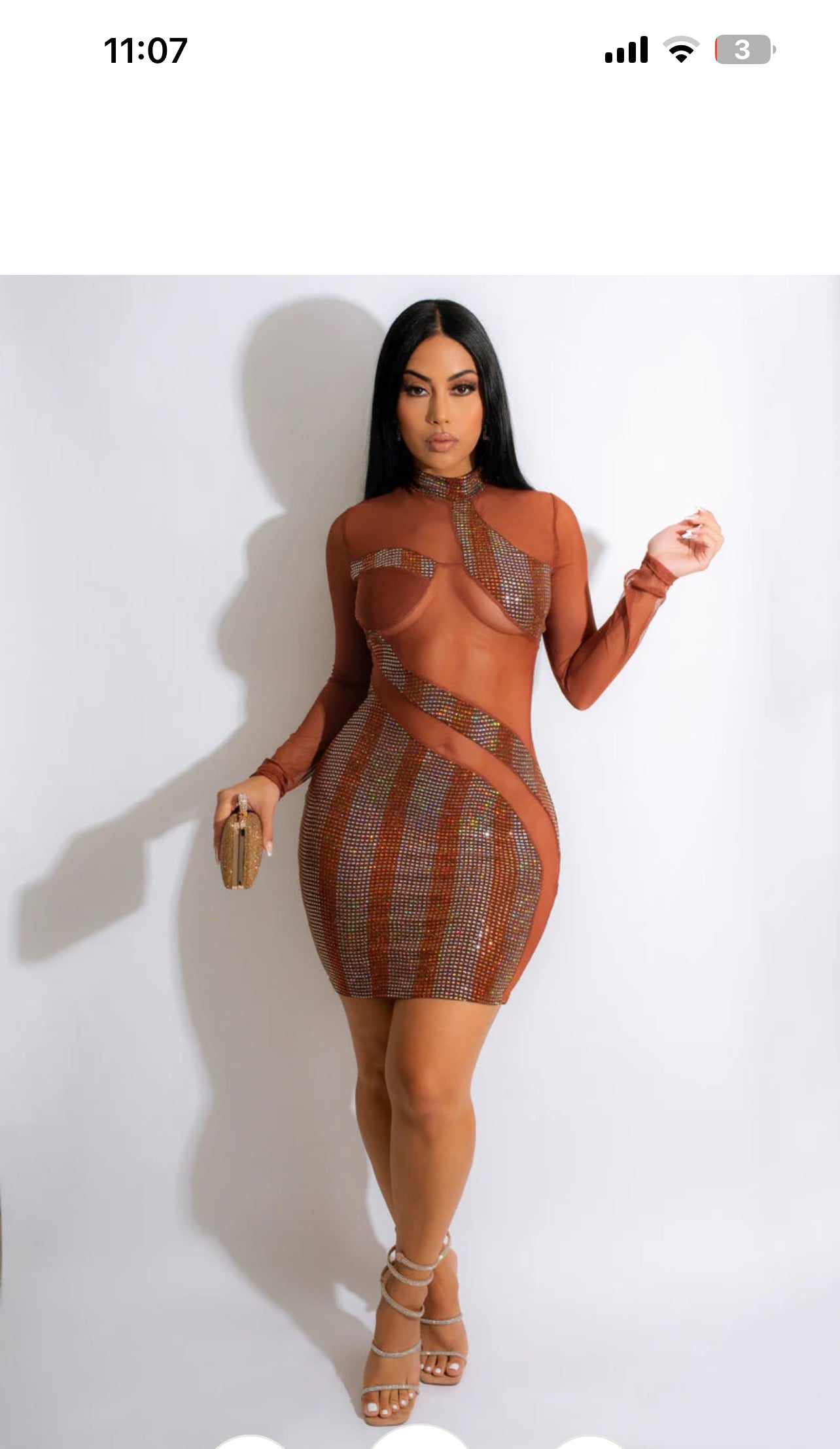 Mesh sequin dress