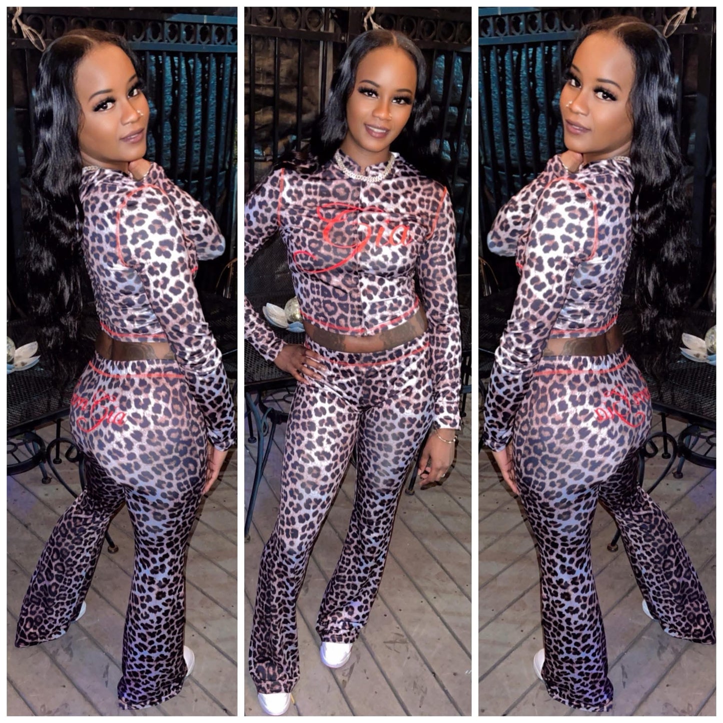Cheetah print Gia set