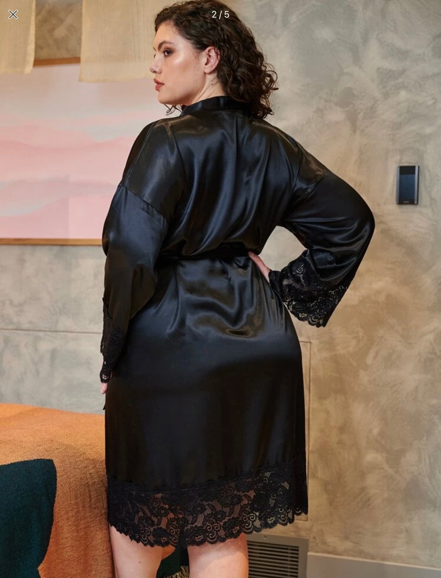 Black Silk robe