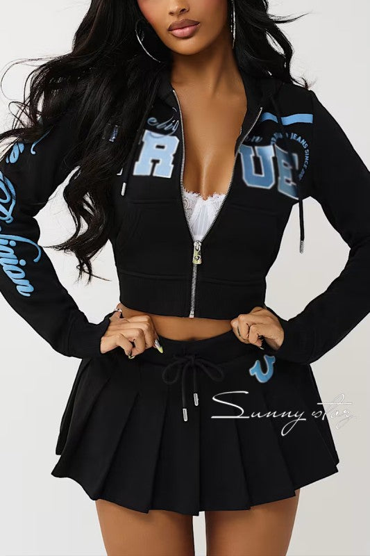 True religion mini skirt set