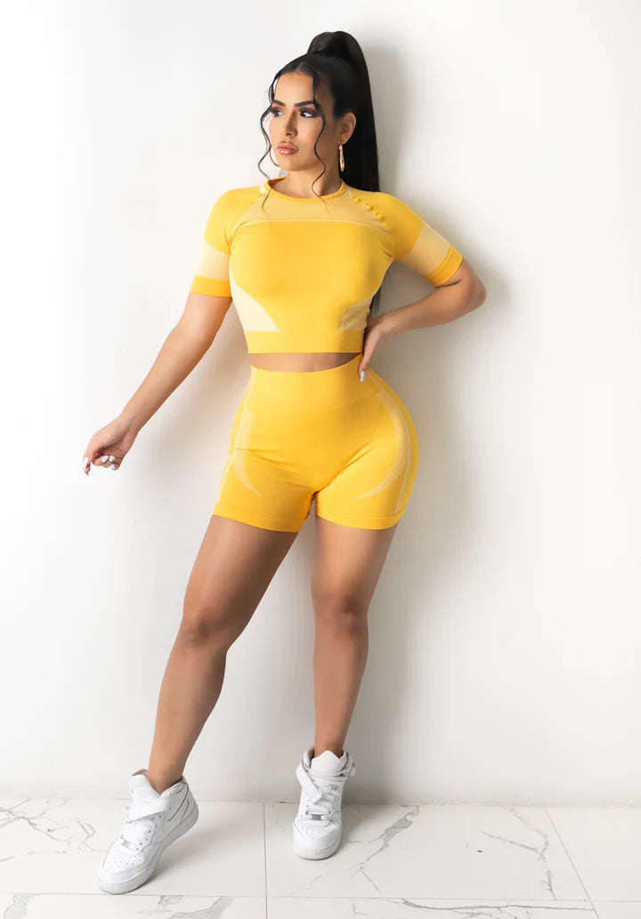 Ultra seamless biker shirt set