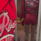 Embroidered faux leather jacket and shorts set