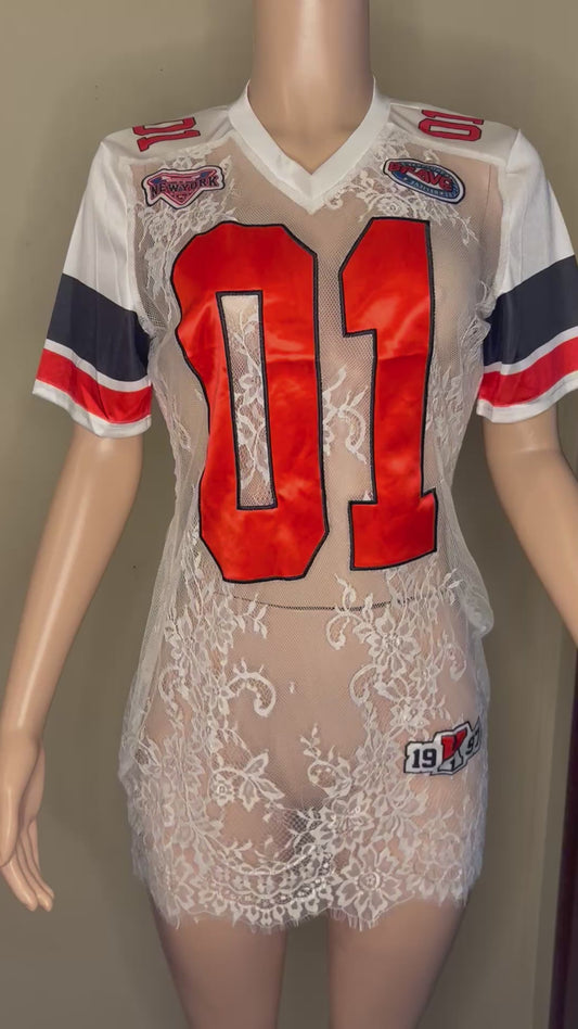 Mesh see through dress or shirt jersey