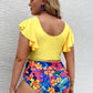 Flowered two piece swimsuit