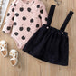 Cherry pink n black two piece set