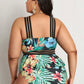 Tropical swimsuit one piece
